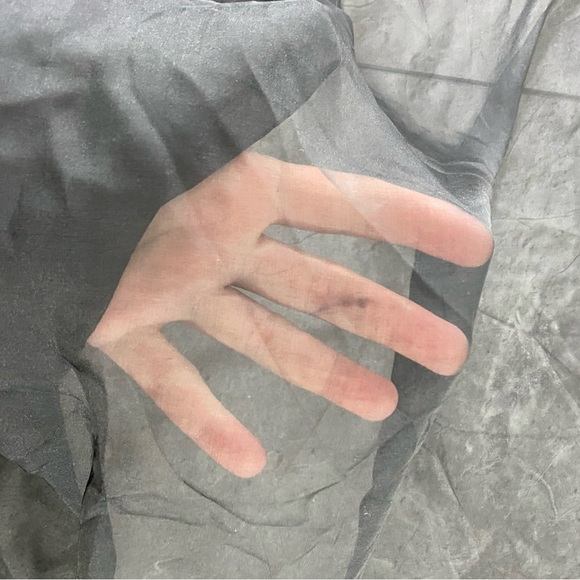 Lena Moro Silk Wrap‎ Cover Up Top Women’s S-L Black Karolina Sheer Whimsigoth - Picture 12 of 12